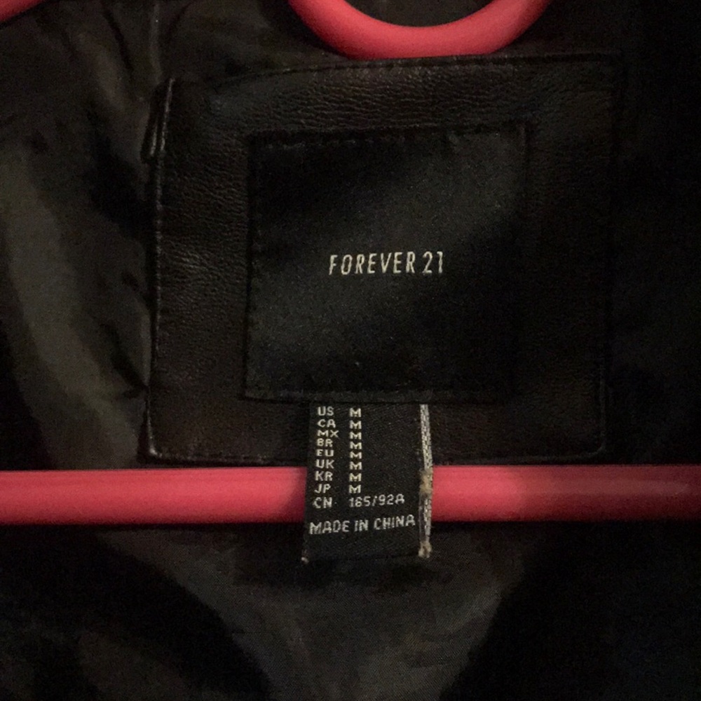 Vegan Leather Moto Jacket - Picture 2 of 3